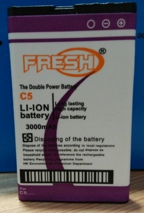BATERAI FRESH DOBEL POWER EVERCOSS C5 3.000 MAH